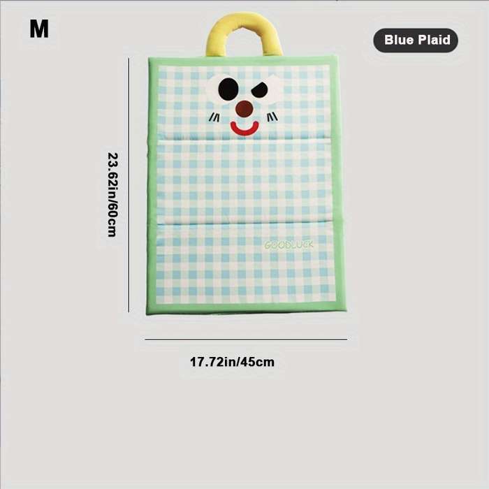 1piece Blue Plaid Cooling Pad
