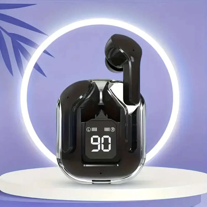 Wireless In-Ear Sports Headphones with LED Digital Display Plastic Rechargeable Lithium Polymer