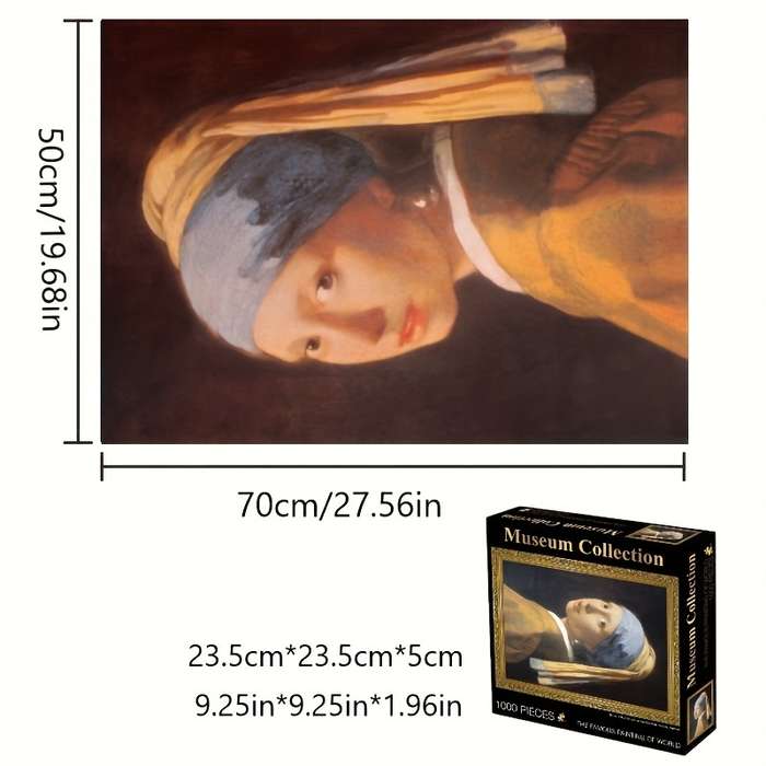 1000-Piece Johannes Vermeer's Art Museum Collection Jigsaw Puzzle Premium Paper Ch