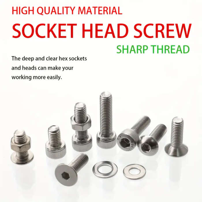 240-Piece Stainless Steel Hex Nut And Bolt Combination Kit