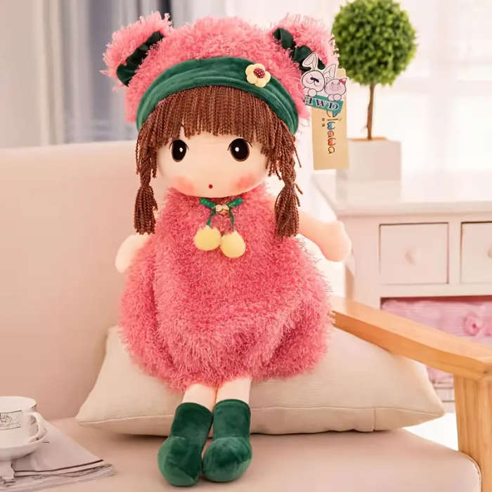 45cm/17.72inch Cute Straw Hat Princess Mayfair Ragdoll Plush Toy Doll