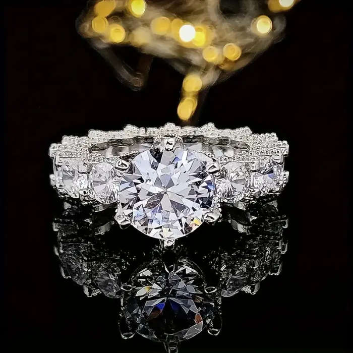 White Cubic Zirconia Ring