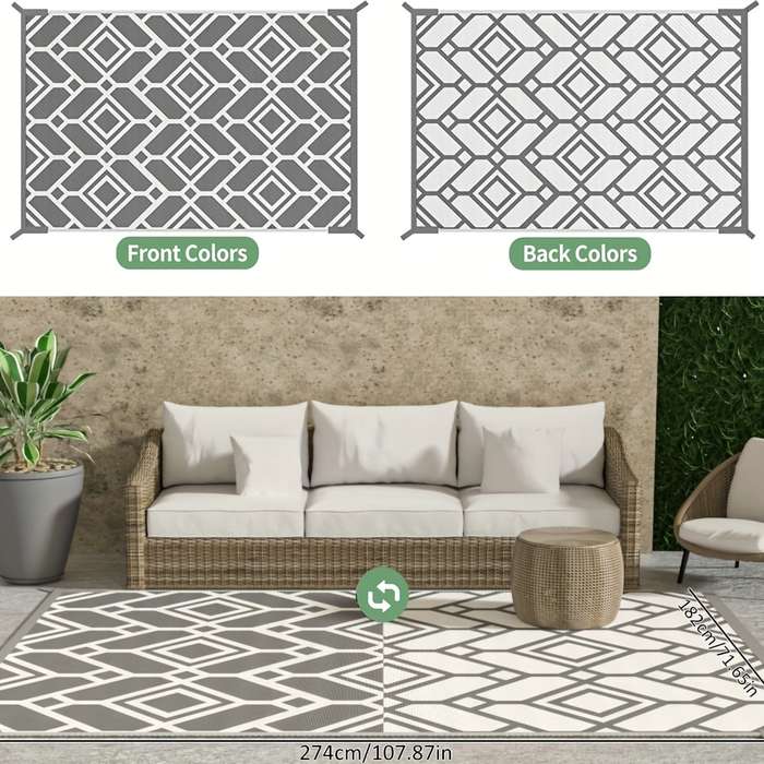 1Pc Grey 6X9FT 182x274cm Floor Mat