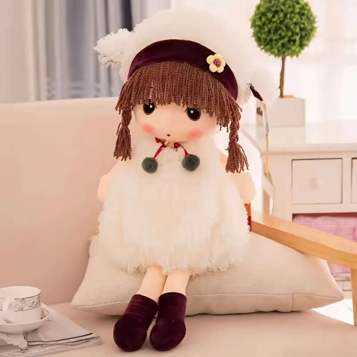45cm/17.72inch Cute Straw Hat Princess Mayfair Ragdoll Plush Toy Doll