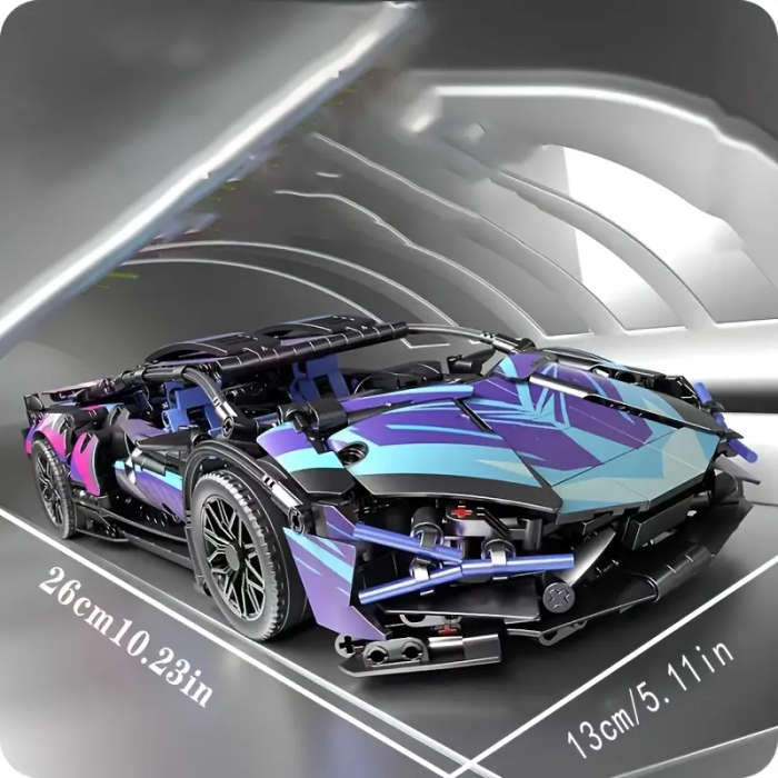 3629 Piece Futuristic Cyberpunk Luxury Racing Car Building Blocks