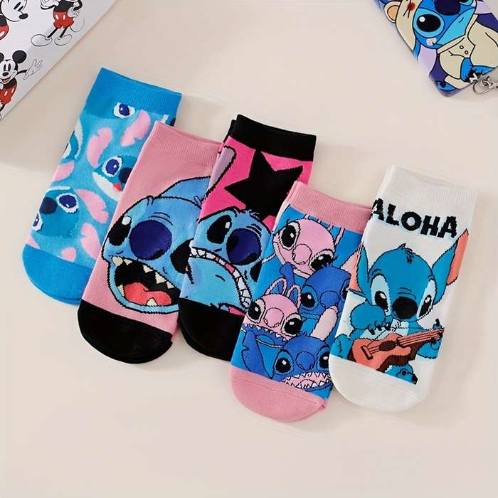 5 Pairs One Size High Elastic Socks