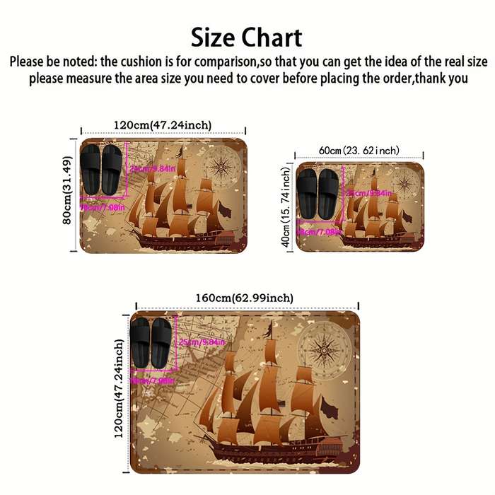 1Pc 120cmx160cm 47x63inch Floor Mat