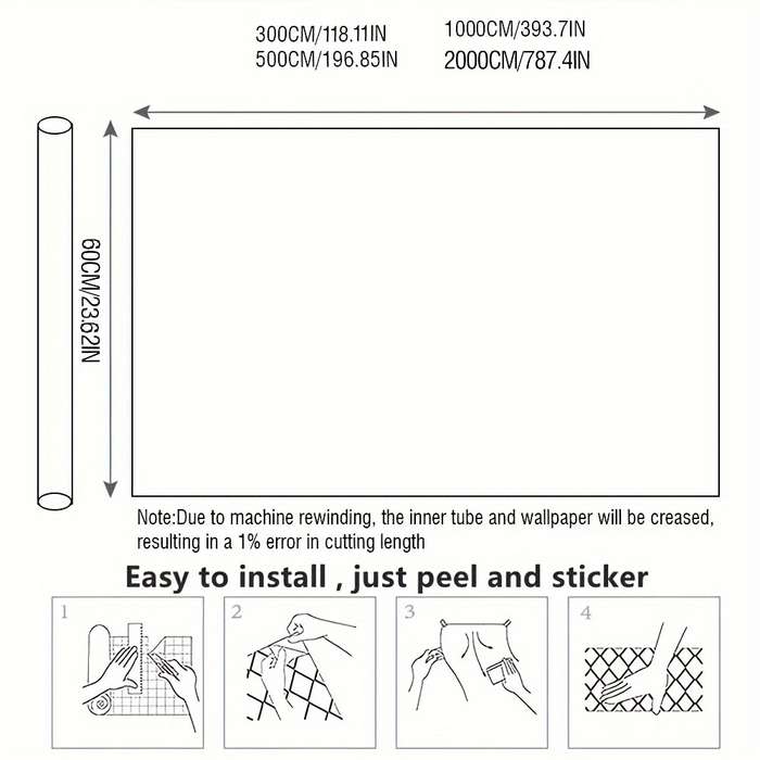 1PC Wall Stickers Red 196.85inX23.62in 500cmX60cm