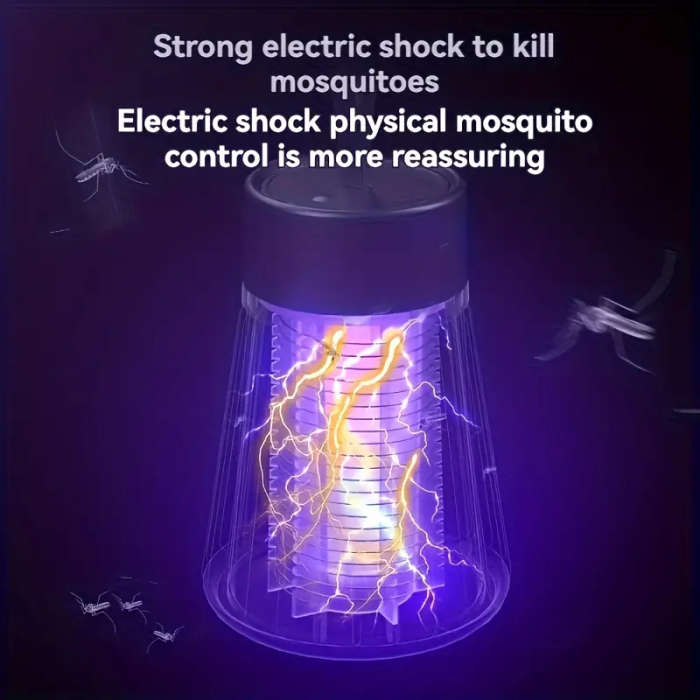 1pc USB-Powered Mosquito Killer Lamp with Night Light Silent Electric Insect Trap for Home Bedroom P