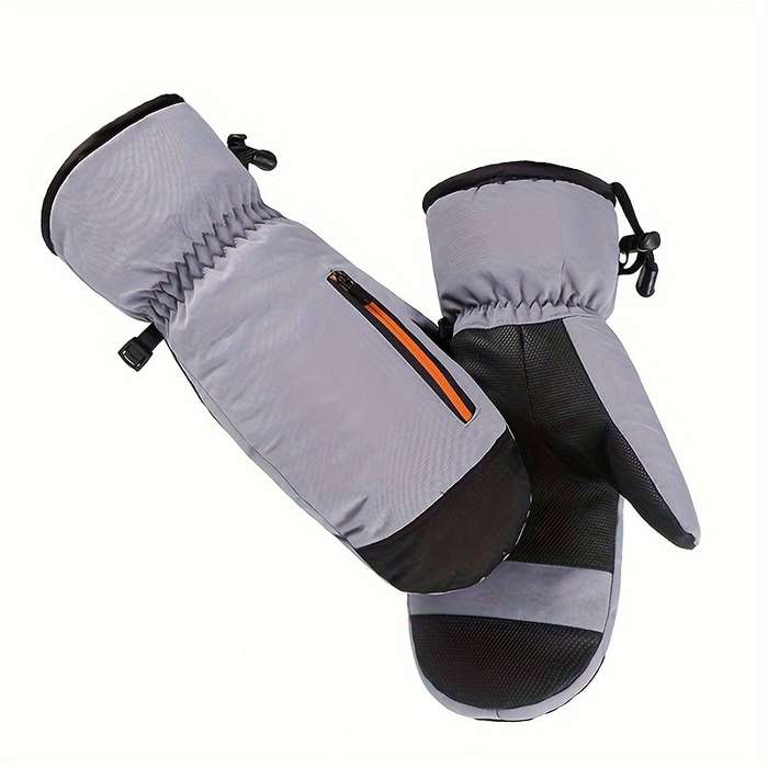 1 Pair Grey Warm Gloves