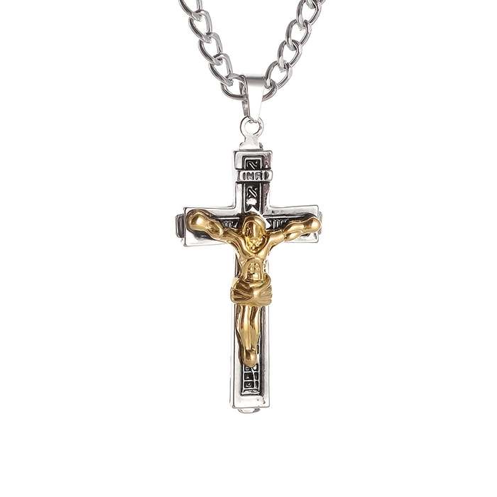 1 Piece Silvery Jesus Theme Pendant