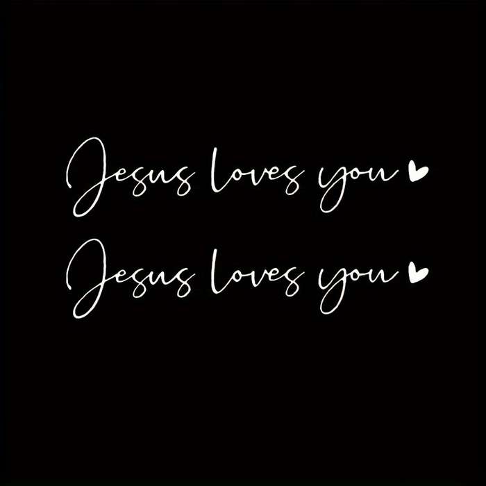 1pc White Jesus Christian Themed Stickers