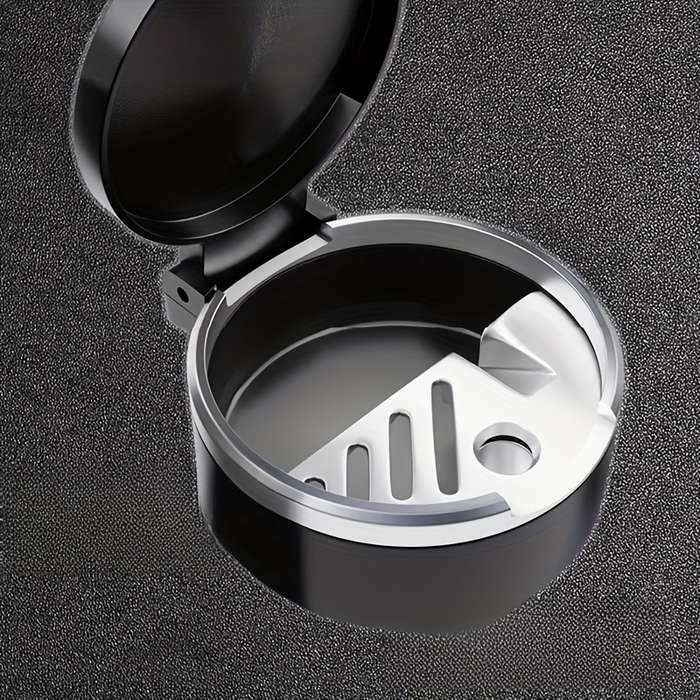 1pc Fit Car Ashtray with Lid Sleek Odor-Resistant ABS Cigarette Holder Cup Holder Compact Des