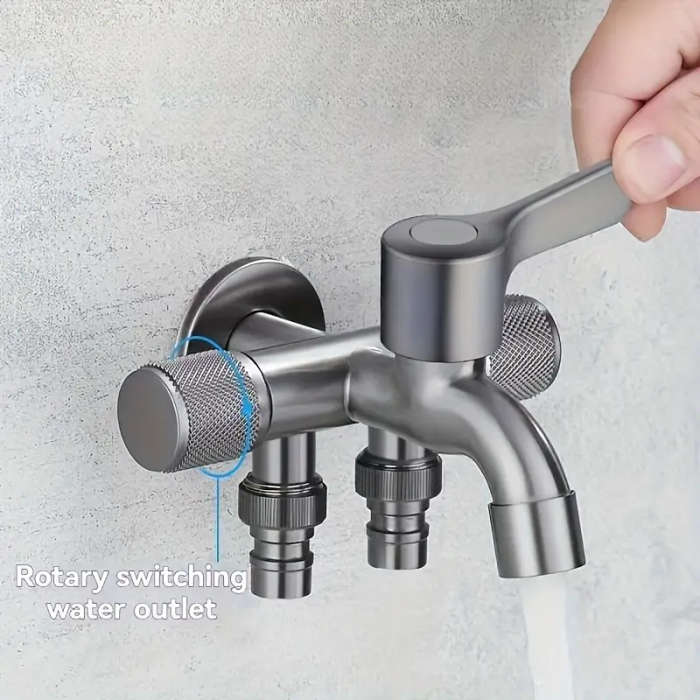 1x 3 In 1 Multifunctional Stainless Steel Faucet