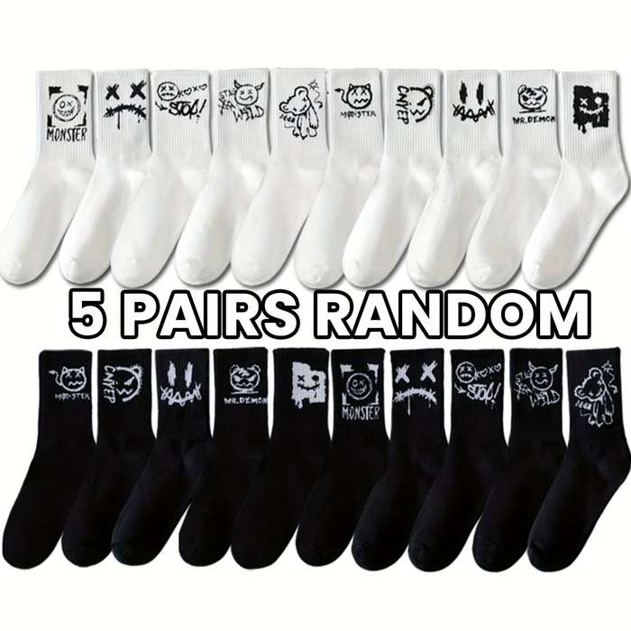 Sock 5 Pairs Of Random  One Size