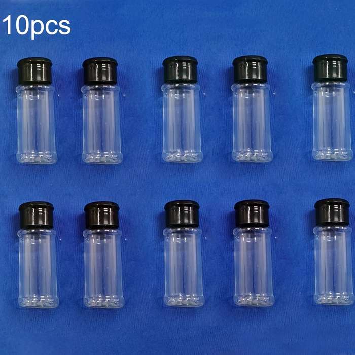10pcs Plastic Spice Jar Spice Bottle Seasoning Bottle Kitchen Seasoning Jar Outdoor Pepper