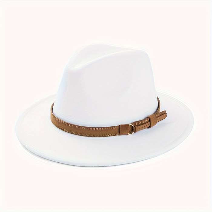 1pc Fashion Retro Top Hat Simple Wide Brim Jazz Hat