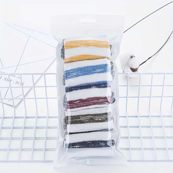 5 Pairs Mixed Color One Size High Elastic Socks