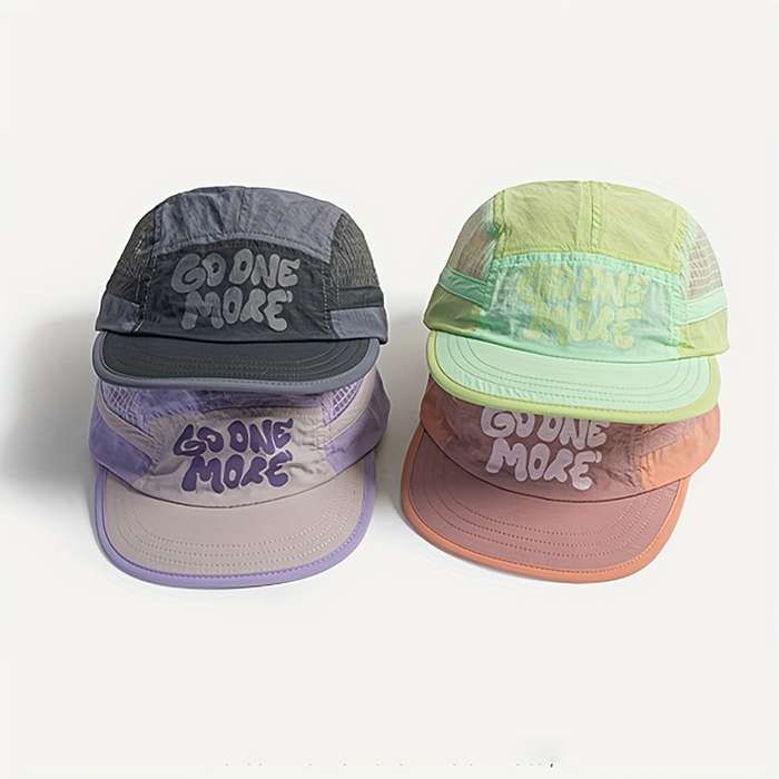1pc Breathable Mesh Baseball Cap Quick-Dry Sun-Protective with Adjustable Strap GOD ONE MA