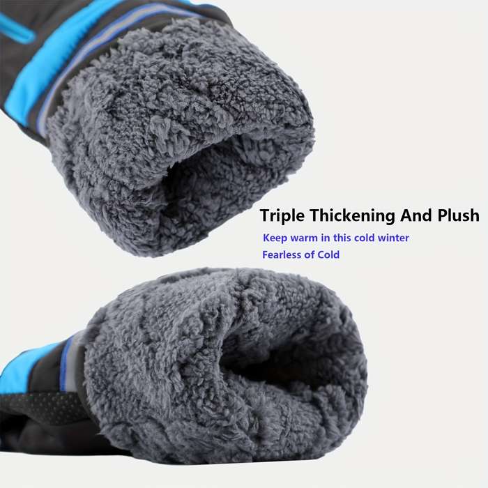 1 Pair Orange Warm Gloves