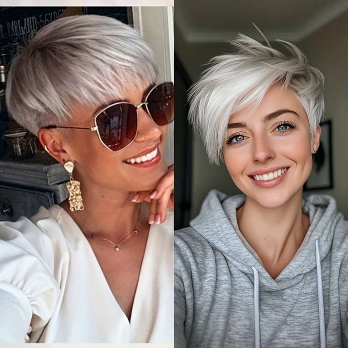 1Pc Ombre Gray 15.24cm Fashion Design Wig