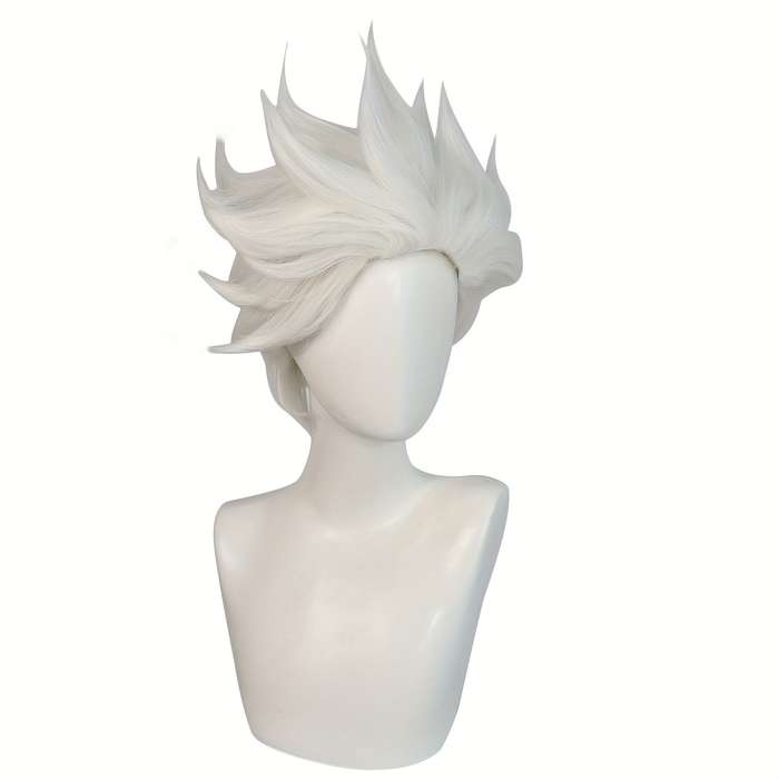 1Pc White 30.48cm Fashion Design Wig