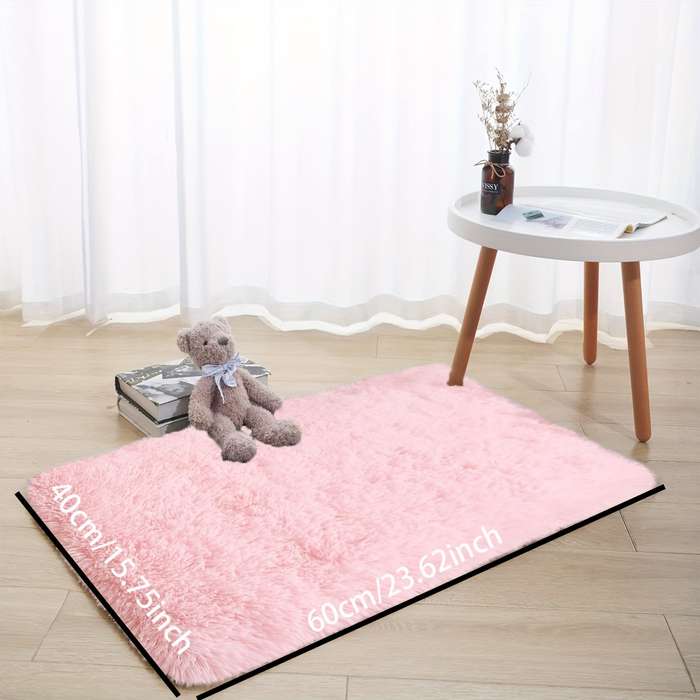 1Pc Pink 200x200cm 78.74x78.74inch Floor Mat