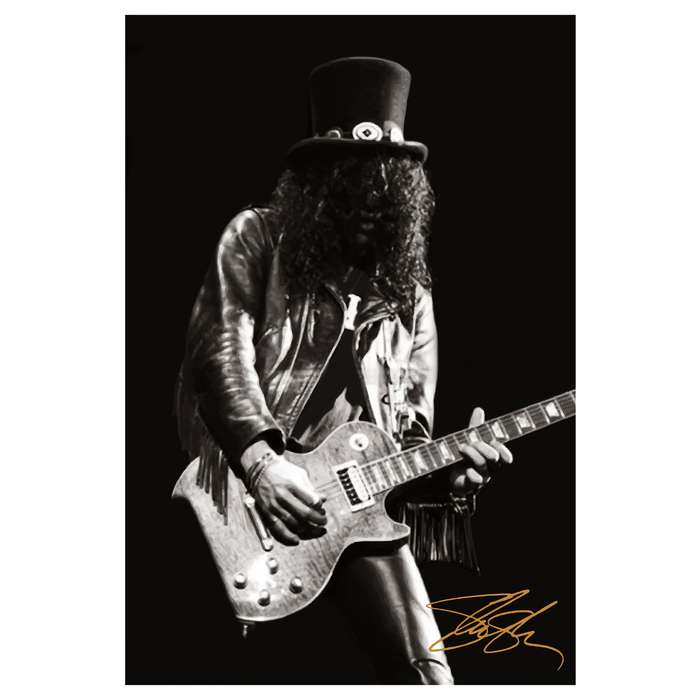 1pc Slash HD Canvas Print Poster Iconic Guitarist with Top Hat Frameless Wall Art for Living Roo