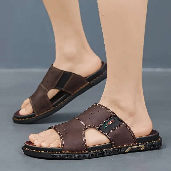 Soft Sole Comfortable Versatile Sandals Light Brown-1 Code 41