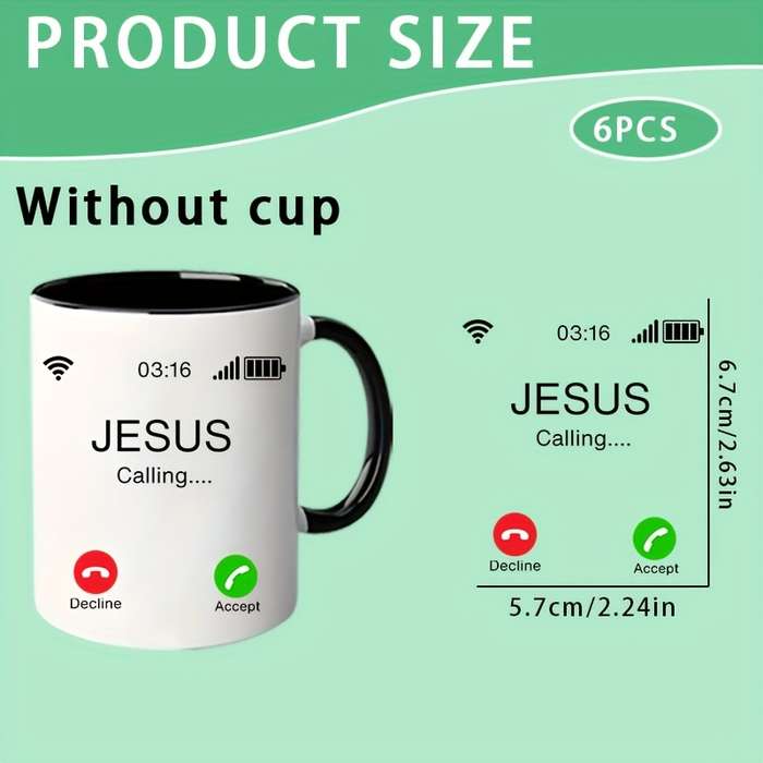 1pc Jesus Is Calling Jesus Christian Themed Stickers