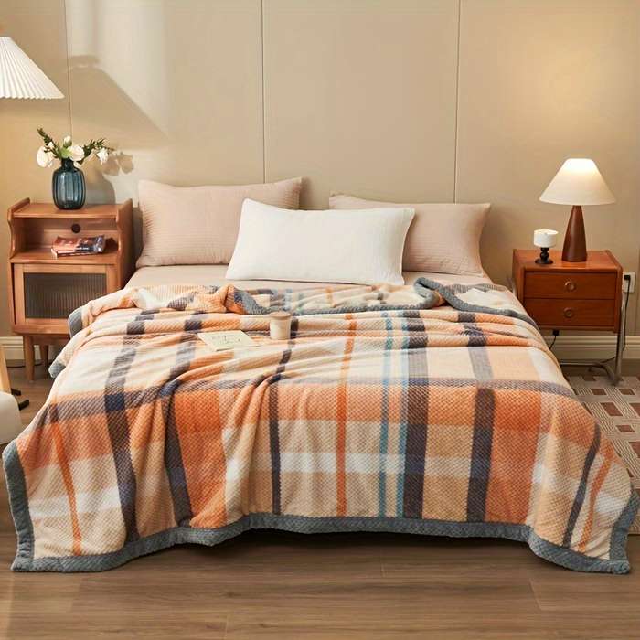 1ps Blanket Color Large Square Gray size 150.11cmx200.15cm