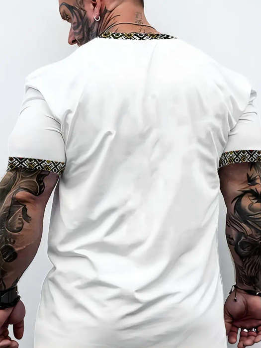 Men's Casual Crew Neck Short Sleeve T-Shirt, Breathable Round Neck