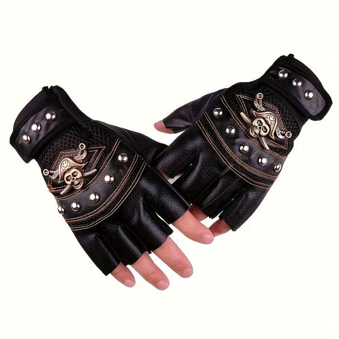 1 Pair Black Outdoor Sports Gloves