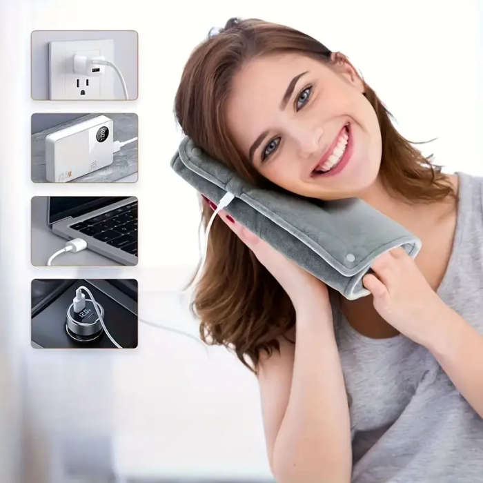 1pc Soft And Comfortable Flannel Heating Pad for Home And Travel Portable Plug in Use Warm Handbag f