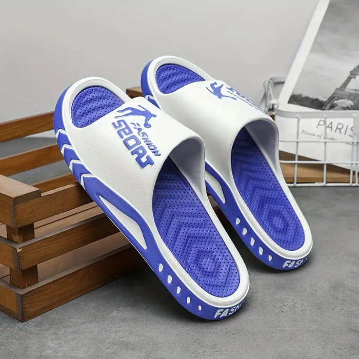Men's Fashion Slippers Blue Green 46-47