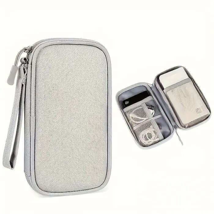1pc Portable Electronics Organizer Bag Lightweight Travel Storage Pouch