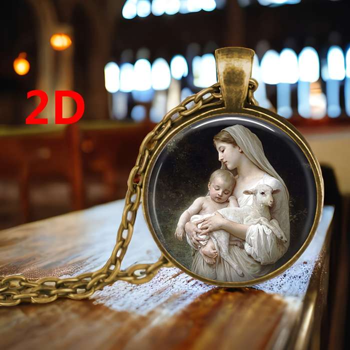 1 Piece Bronze Jesus Theme Pendant