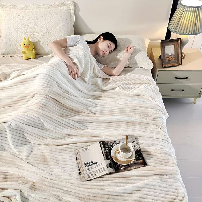 1ps Blanket Color Smoke Rain Gray Black size 70cmx100cm