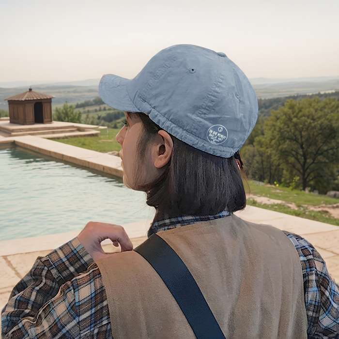 1pc Men's Lightweight Quick-Dry Breathable Sun Protection Hat Stylish Beige Casual Sports Cap wit
