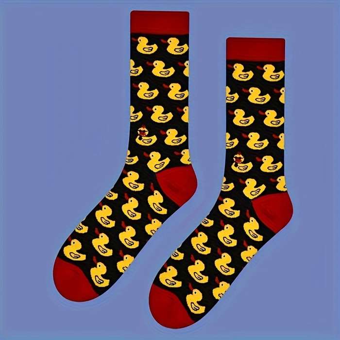 1 Pair Black Duck  One Size Socks