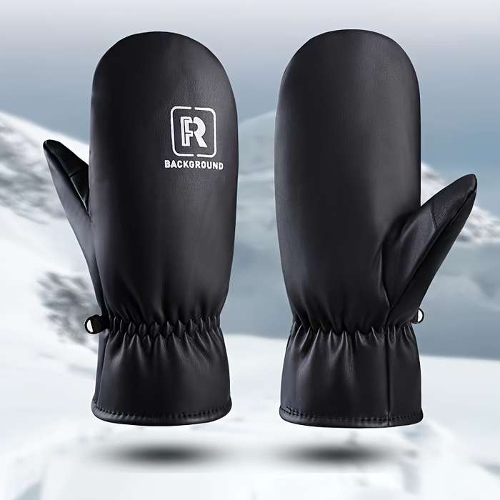 1 Pair Grey Applicable People Unisex Warm Gloves