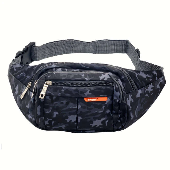 1pc Fanny Pack For Men Women Fashion Waterproof Waist Packs With Adjustable Belt Casual Bag Bum Bags