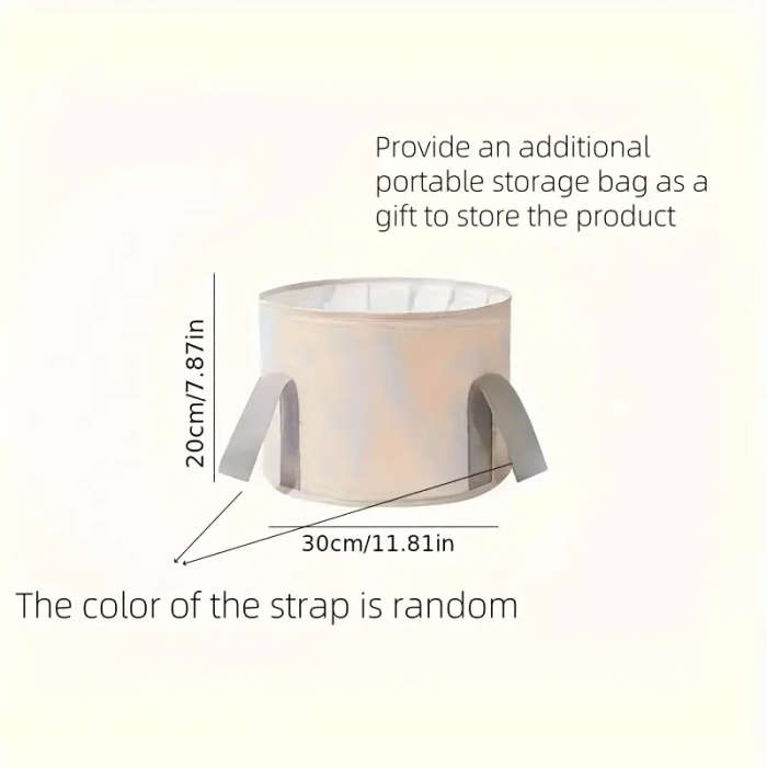 1pc Luxury Portable Foldable Foot Bath Tub Temperature-Controlled No Power Needed PEVA Material Odor