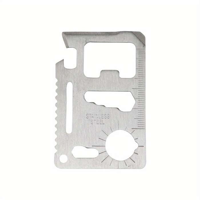1pc Outdoor Portable Camping Multi-functional Card Stainless Steel Tool Card Knife