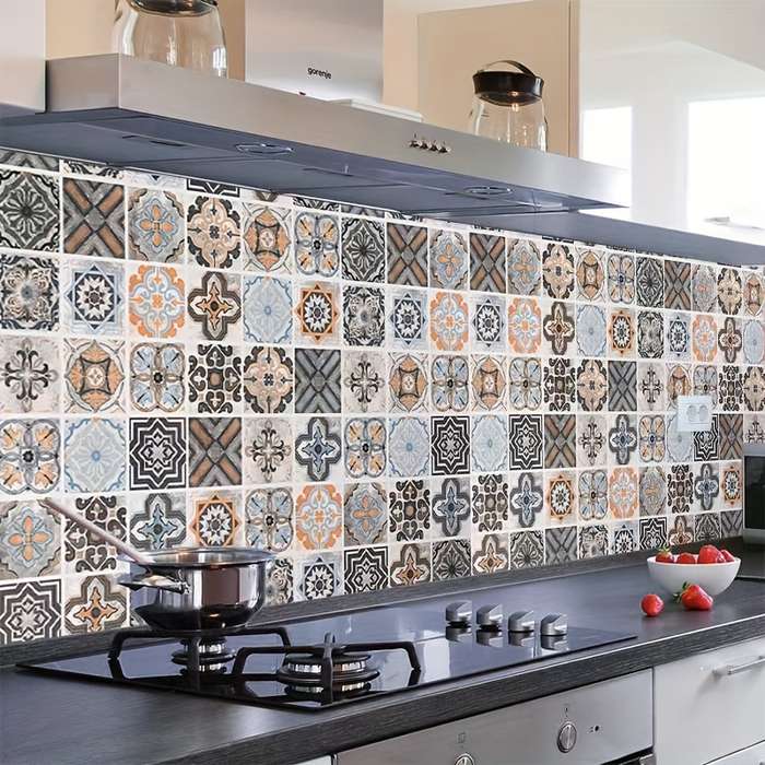1PC Wall StickersOil Smoke Sticker Grey60X950cm