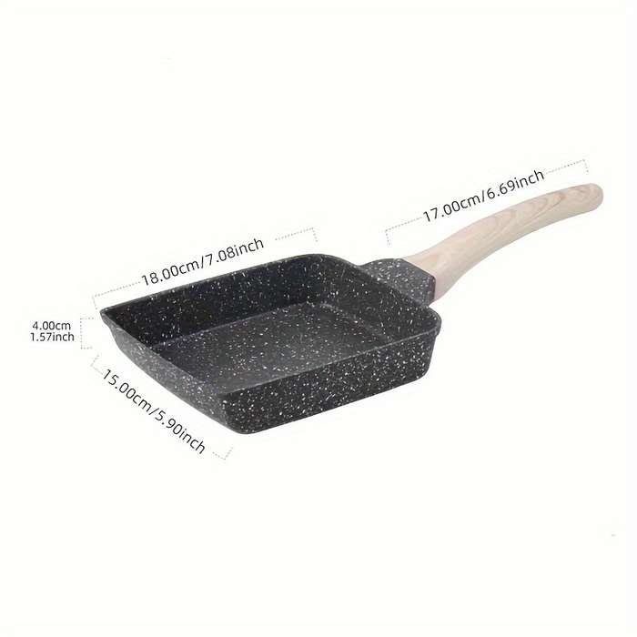 1pc Japanese-Style Tamagoyaki Omelette Pan Aluminum Non-Stick Frying Pan 5.9''x7.08'' Rectang