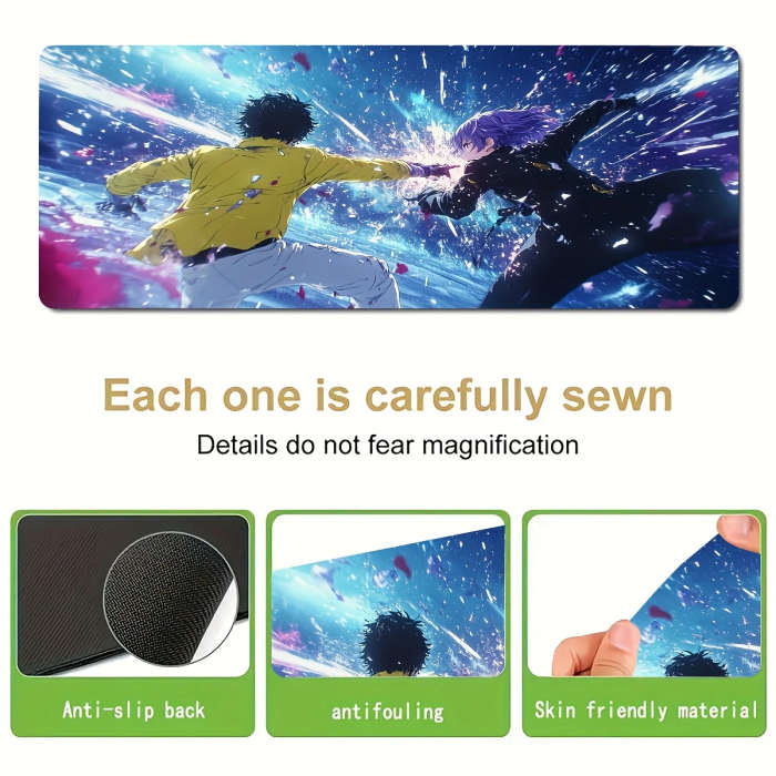 1pc 30x80cm Durable Gaming Mouse Pad with Vibrant Anime Design Waterproof Non-Slip
