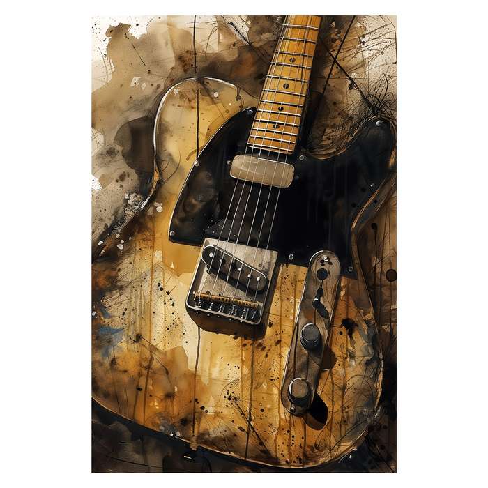1pc  framelessSingle Coil Guitar Poster Poster HD Canvas Prints Wall Art Room Aesthetics Decor