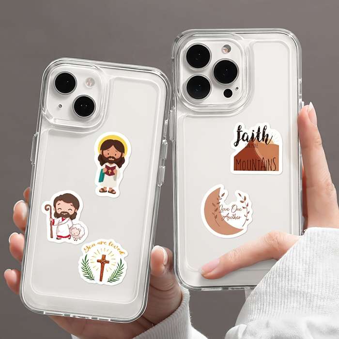 500pcs  roll Jesus Christian Themed Stickers