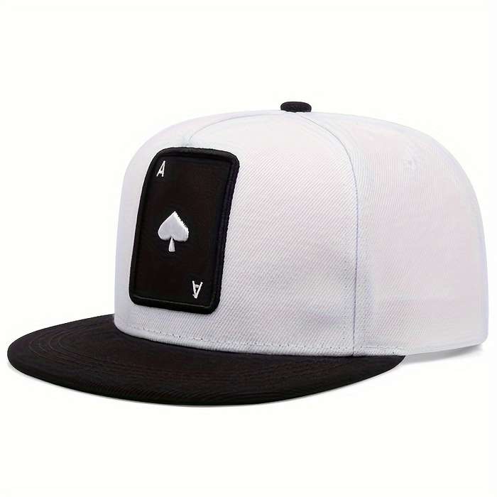 1pc Fashion Snapback Hat with Playing Card Design Breathable Mesh Sun Protection Lightweight fo